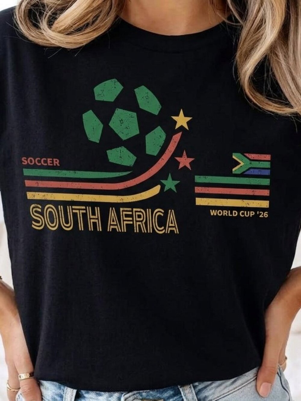 Vintage South Africa Soccer Tee, Retro Football Fan Graphic Shirt